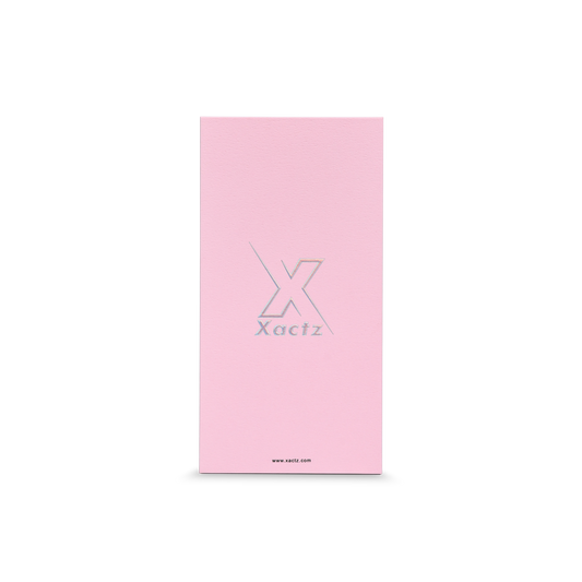 Boîtes cadeaux de luxe personnalisées roses holographiques avec gaufrage argenté | Boîte couvercle et base