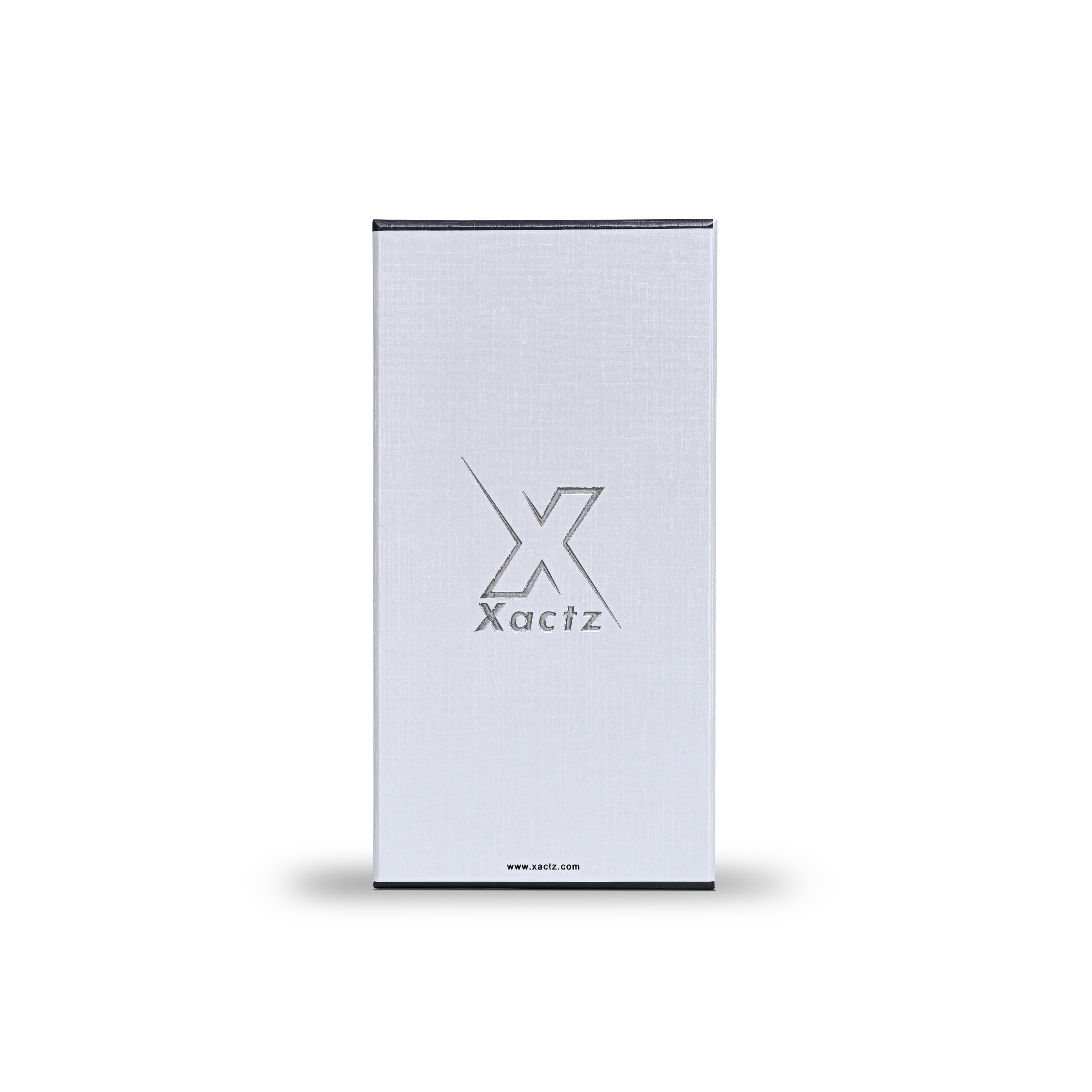 Boîtes Cadeaux de Luxe Personnalisées Blanches Leni Texturées Argent Brillant Gaufré | Couvercle et Base