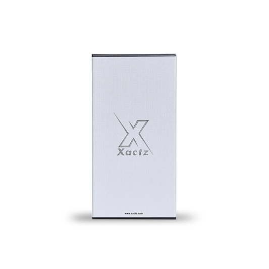Boîtes Cadeaux de Luxe Personnalisées Blanches Leni Texturées Argent Brillant Gaufré | Couvercle et Base