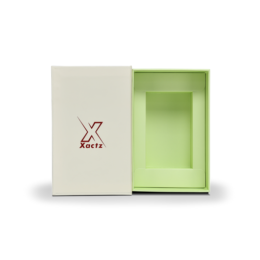 Scatola Libro Personalizzata Lusso Crema Verde con Cofanetto Rettangolare Goffrato