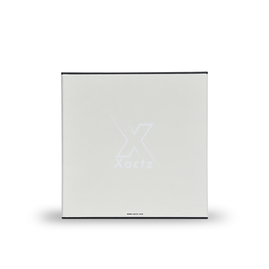 Boîtes cadeaux carrées de luxe personnalisées blanc crème motif lotus platine en relief | Couvercle et base