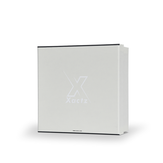 Boîtes cadeaux carrées de luxe personnalisées blanc crème motif lotus platine en relief | Couvercle et base