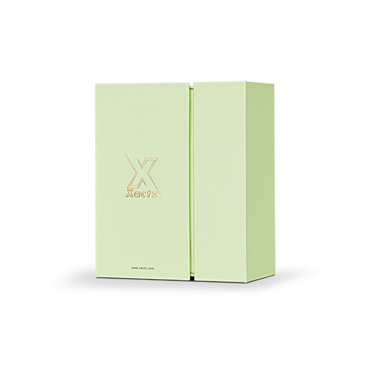 Boîte Livre Pliable Luxe Personnalisée Verte Doublure Satin Emballage Dorure à Chaud