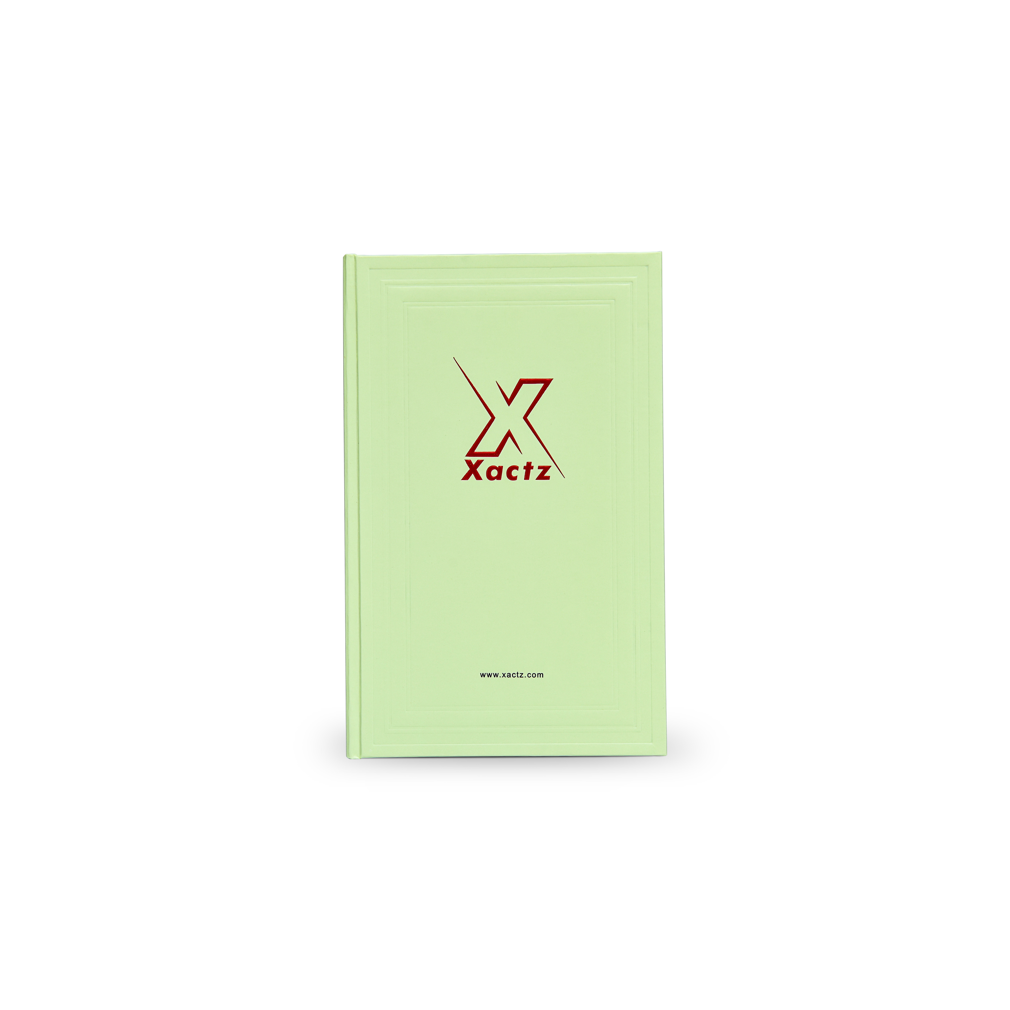 Boîte de luxe personnalisée verte en forme de livre, avec cadre estampé et emballage à plateau rectangulaire