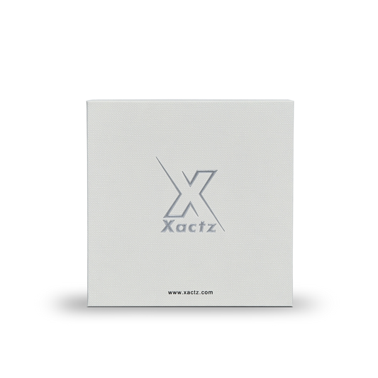 Boîte Cadeau Luxe Couvercle et Base Premium Gaufrés à Chaud Argent Texturé Off-White