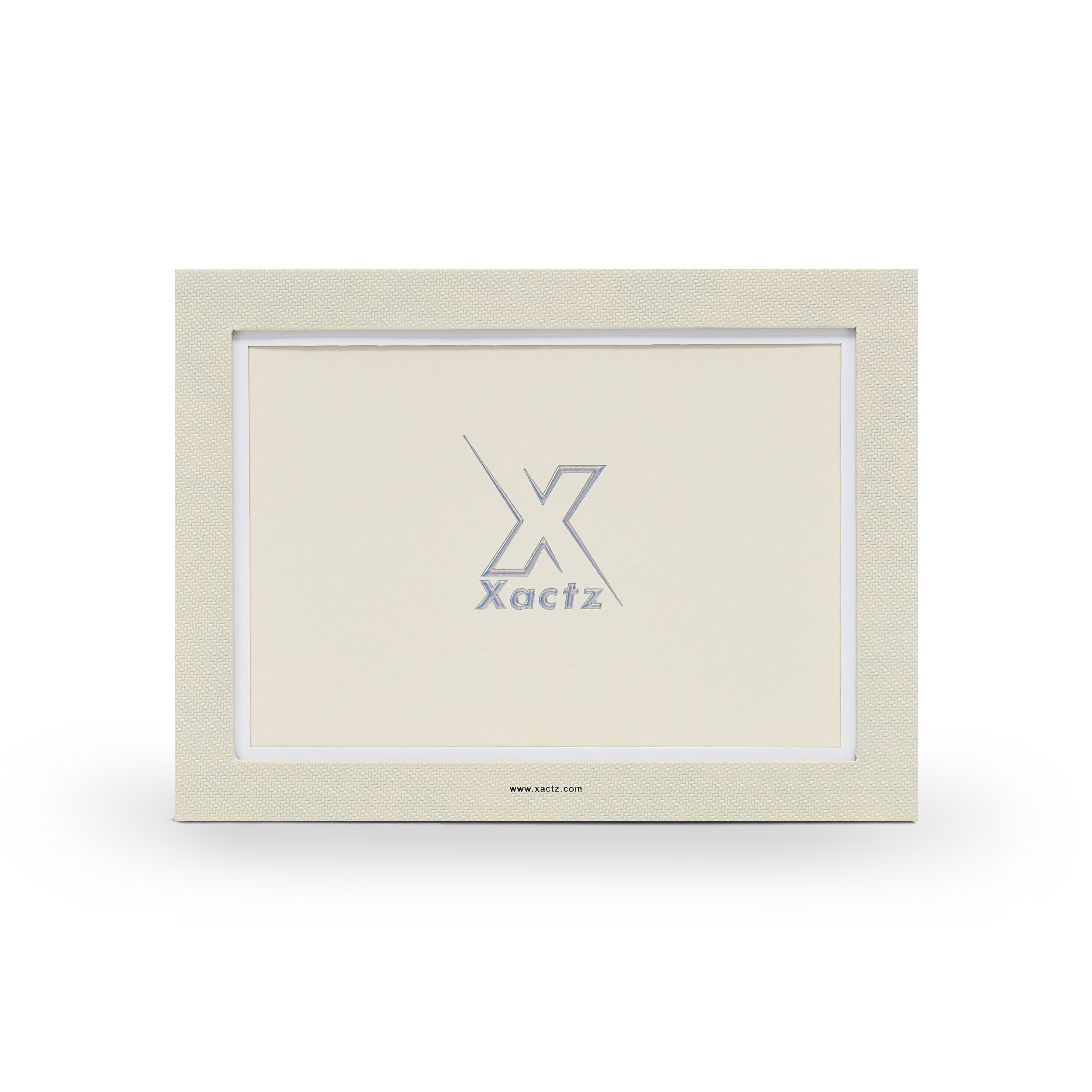 Coffret de présentation de luxe sur mesure, pour album photo beige, avec ruban