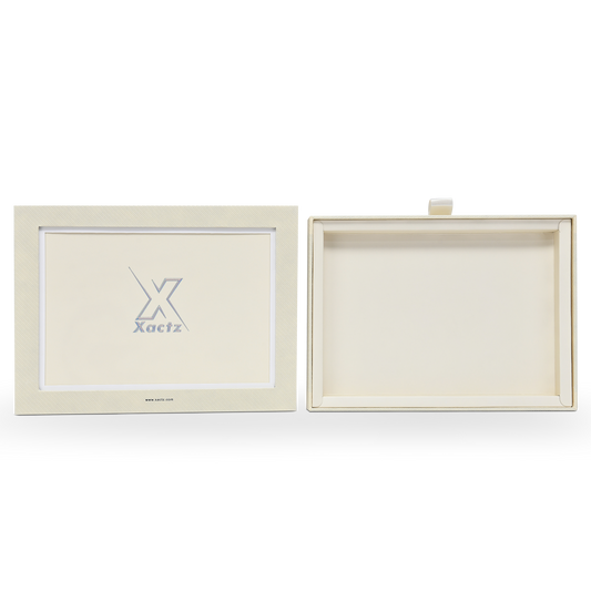 Luxuriöse maßgeschneiderte beige Fotoalbum-Displaybox mit Banddetailsverpackung