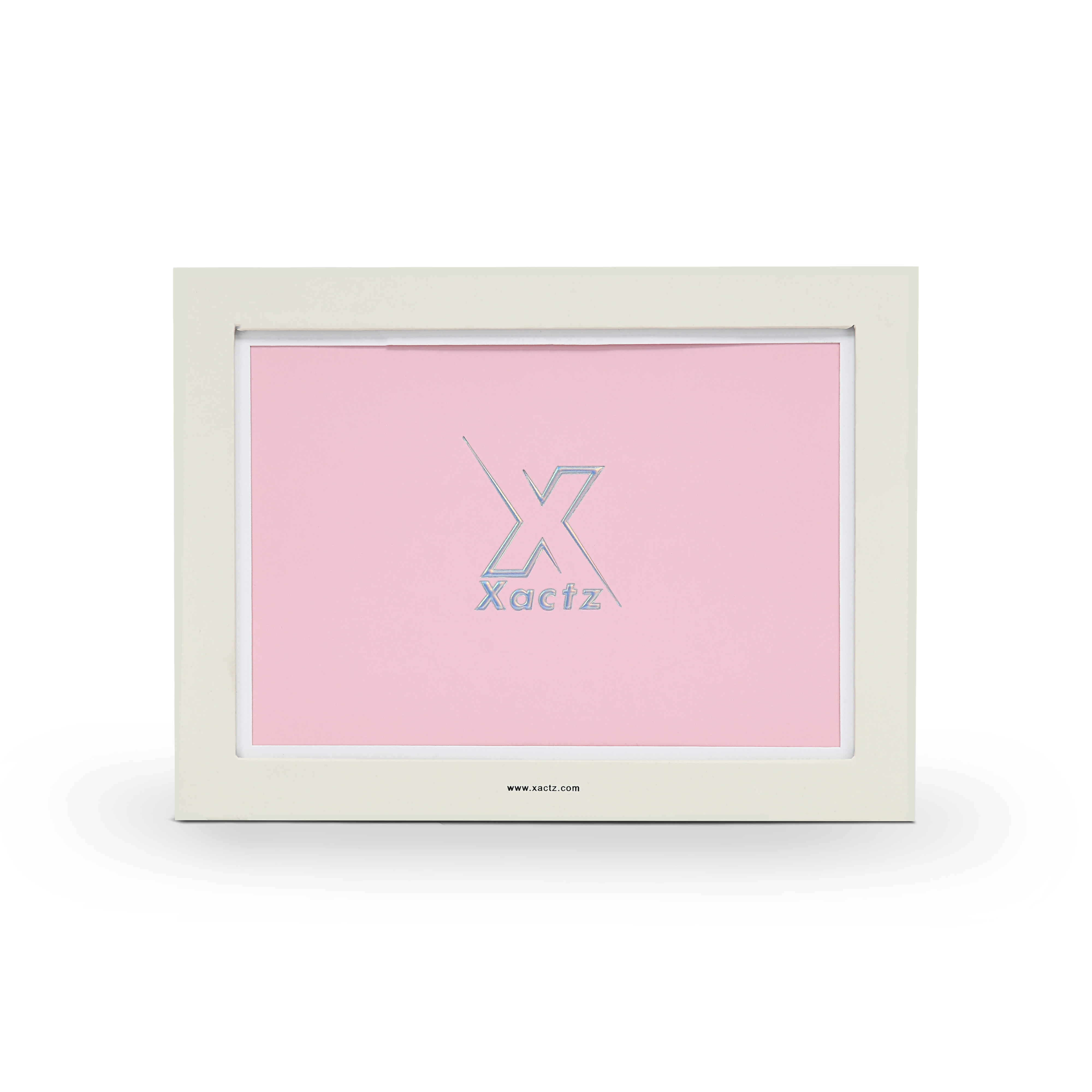 Boîte de présentation d'album photo de luxe sur mesure beige avec tirette en ruban