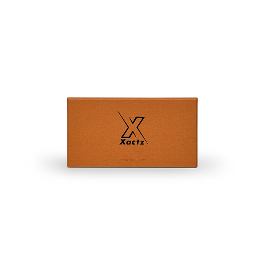 Boîte cadeau de luxe personnalisée orange, tiroir en lin gaufré, ruban à languette, emballage
