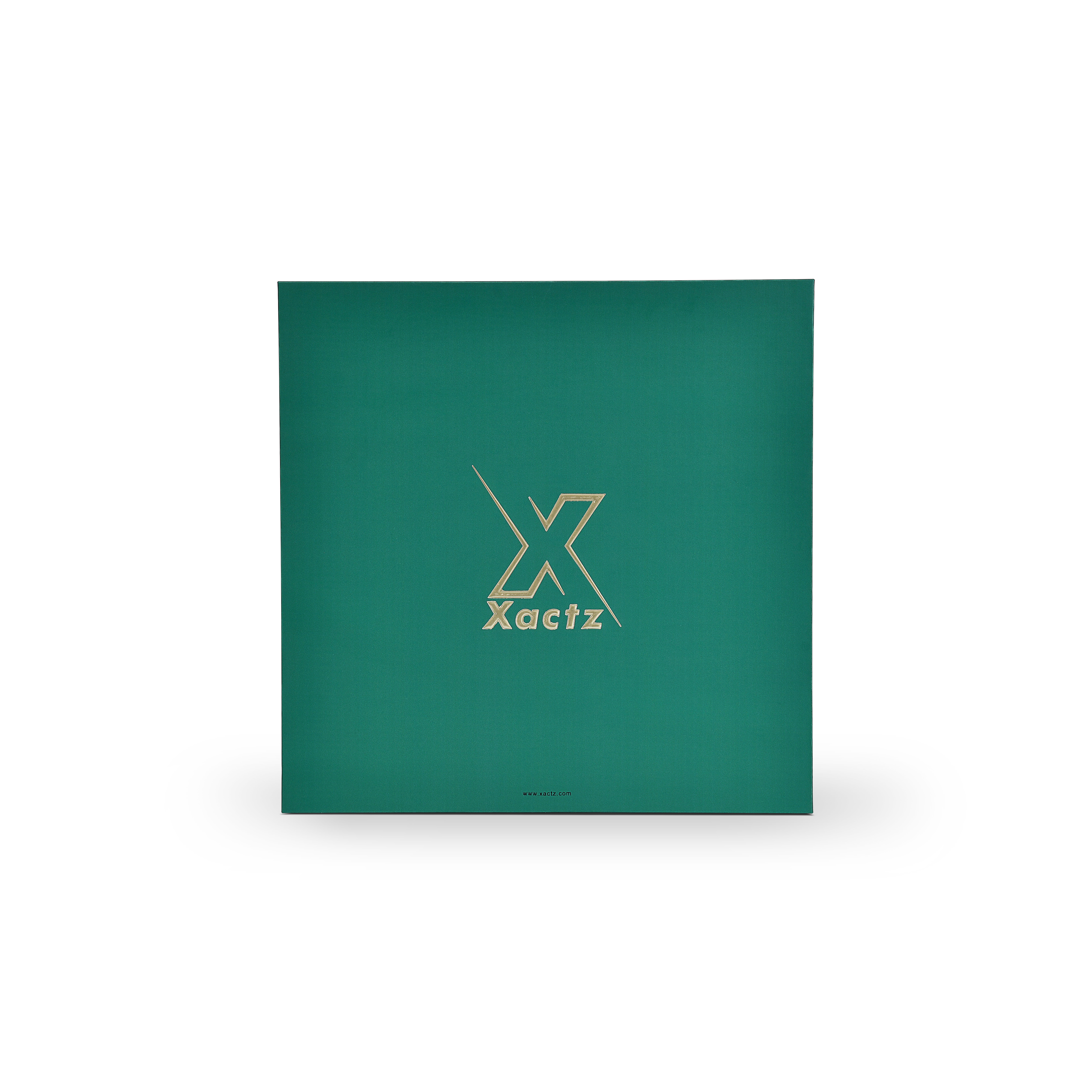 Emballage de luxe personnalisé avec boîte à base couvercle vert, feuille d'or et pelliculage mat