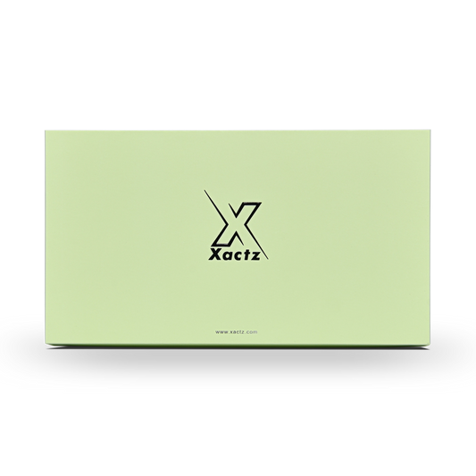 Boîte de Luxe Personnalisée Vert à Rabat avec Laminage Mat et Marquage à Chaud Noir Argent