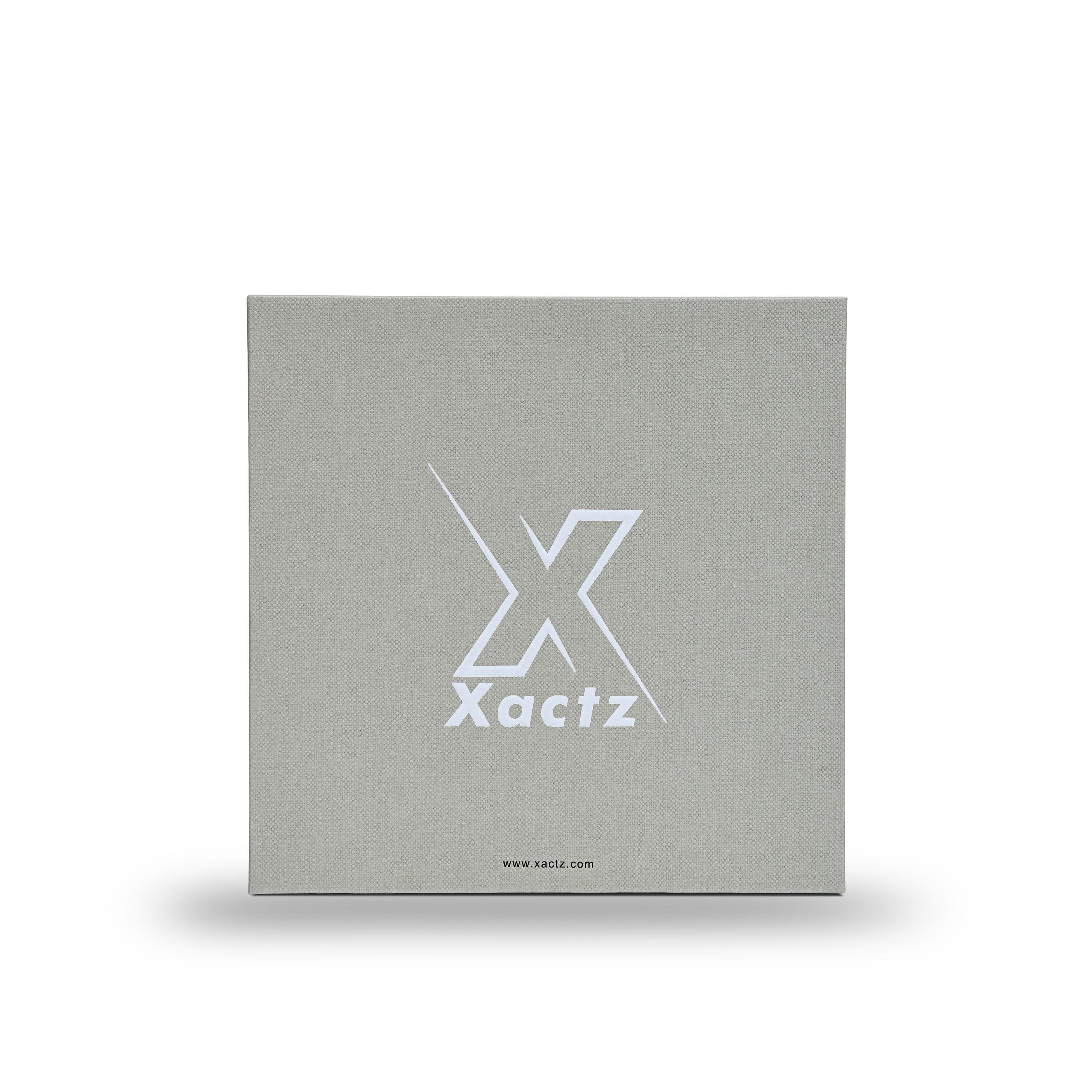 Boîtes cadeaux carrées de luxe personnalisées gris-vert en papier italien gaufré or blanc
