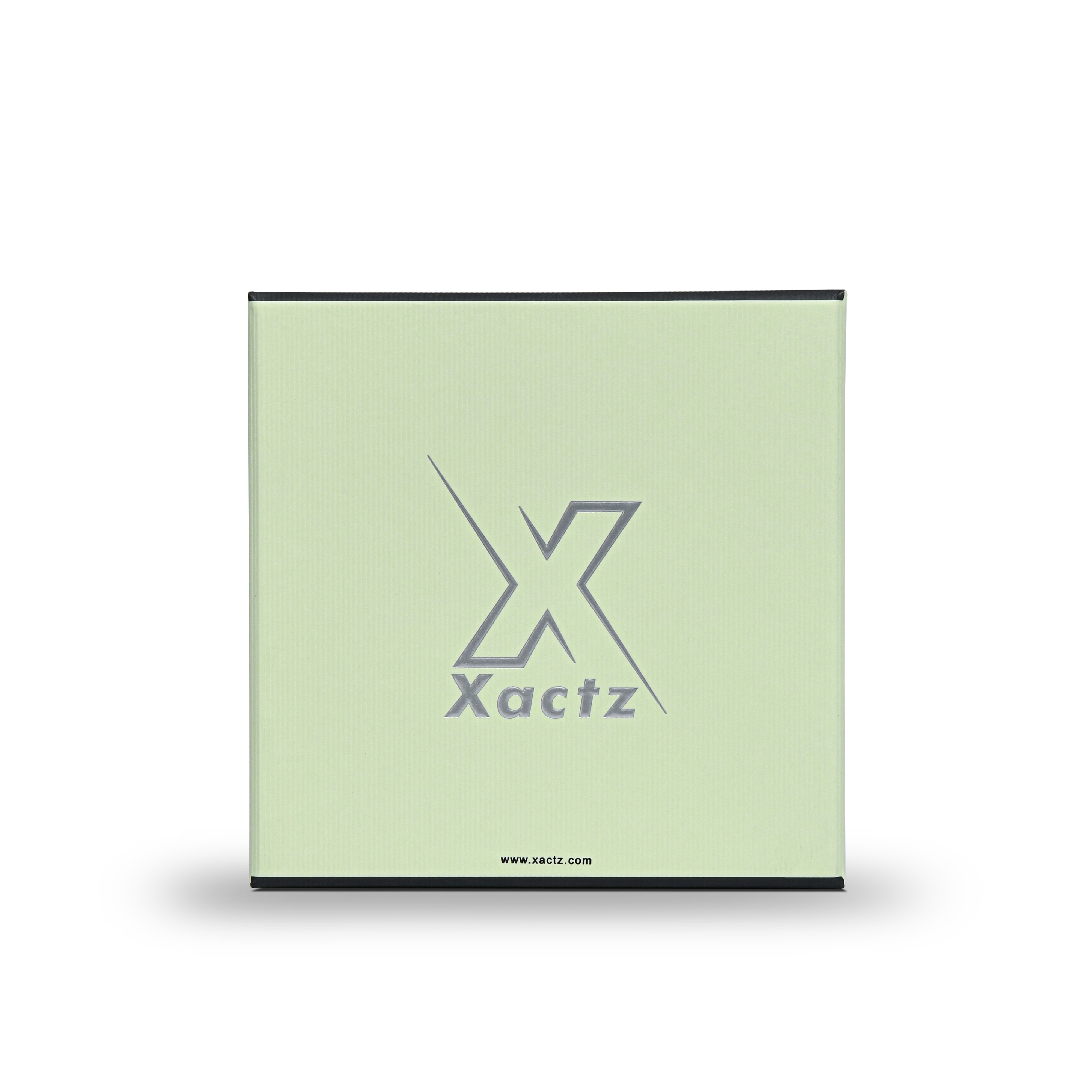Boîtes Luxe Vert Clair Haute Brillance Gaufrées Argent Couvercle et Fond Carrés | Emballage Personnalisé