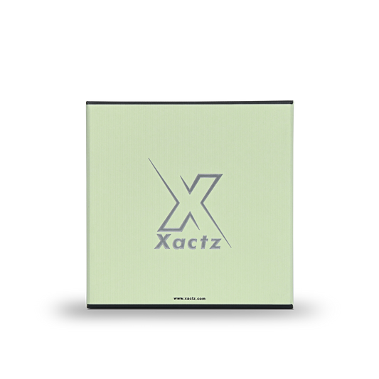 Boîtes Luxe Vert Clair Haute Brillance Gaufrées Argent Couvercle et Fond Carrés | Emballage Personnalisé