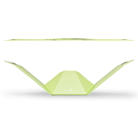 Emballage de luxe personnalisé en sac poignée découpée vert clair