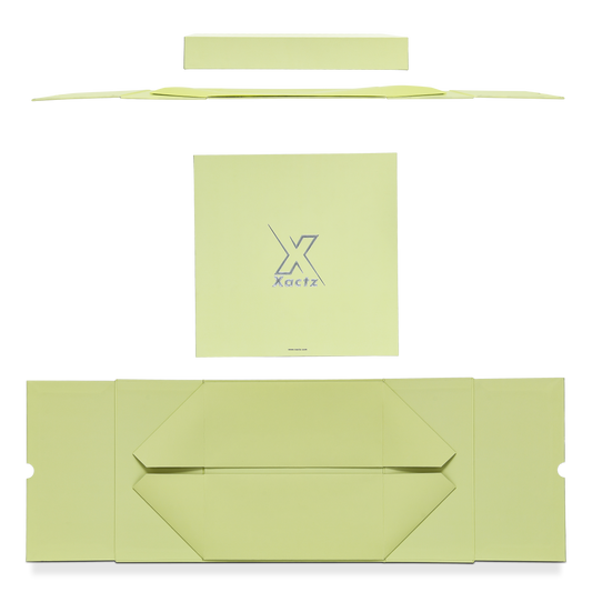 Emballage de luxe personnalisé Boîte couvercle-fond vert clair Laminage mat