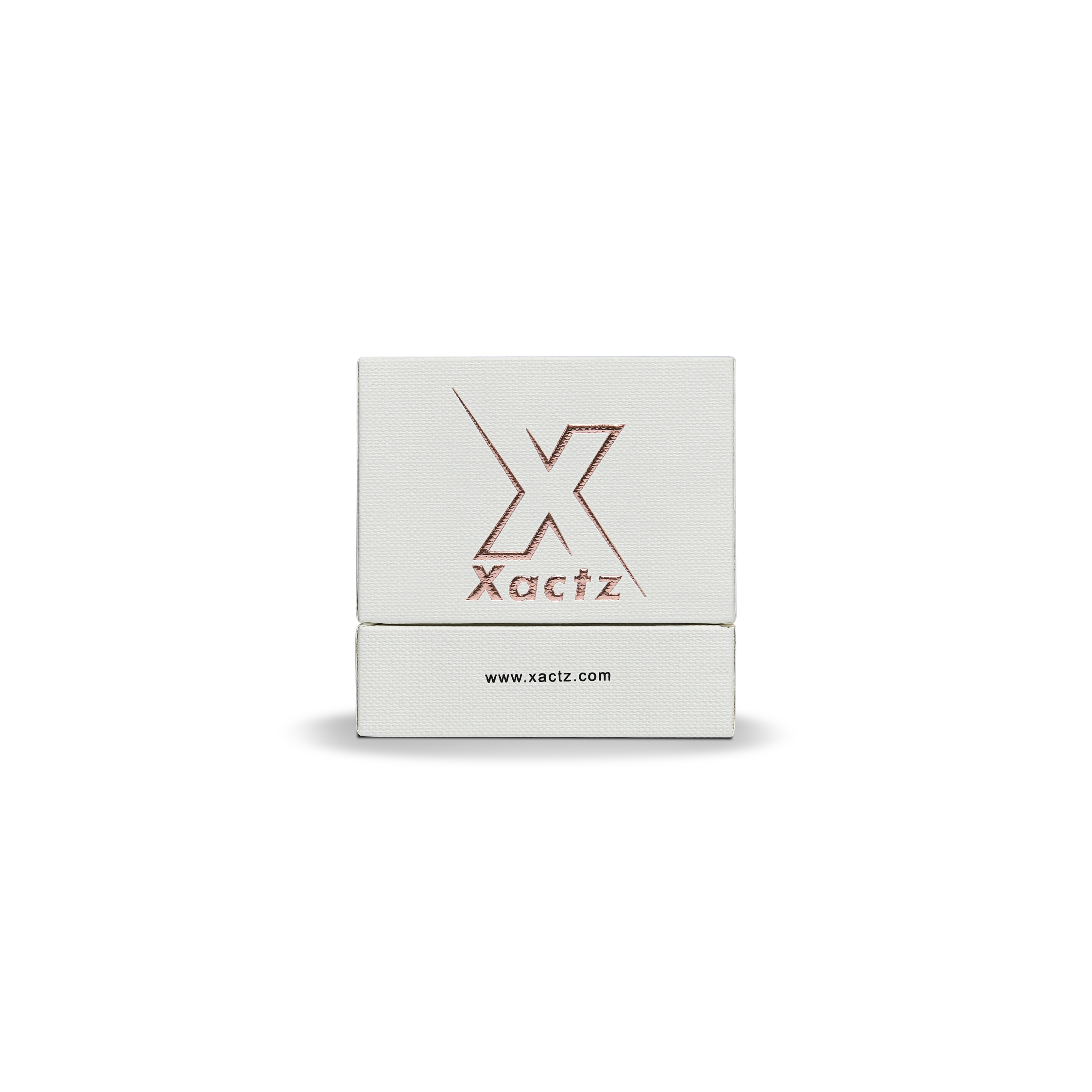 Emballage Cadeau Luxe sur Mesure Boîtes Couvercle et Base Rose Or Gaufré Petit Format Blanc Cassé