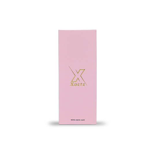 Boîtes cadeaux de luxe personnalisées roses avec gaufrage or | Emballage couvercle et base
