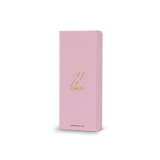 Boîtes cadeaux de luxe personnalisées roses avec gaufrage or | Emballage couvercle et base