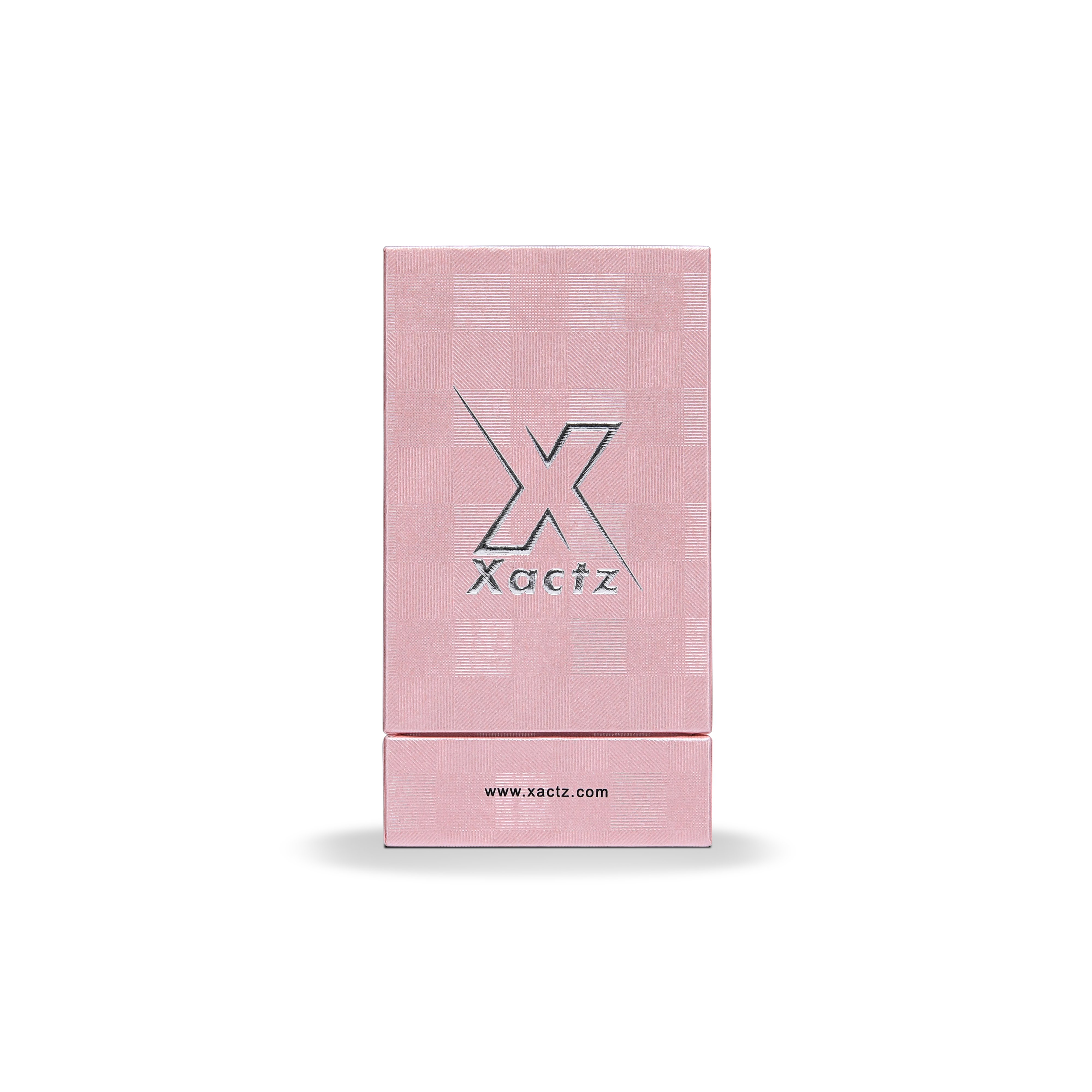 Emballage de luxe personnalisé en carton rigide rose vif gaufré argenté pour coffrets cadeaux hauts