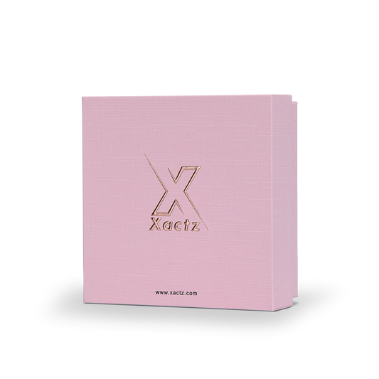 Boîtes cadeaux de luxe pour emballage, avec base et couvercle carré gaufrés or rose, féminines