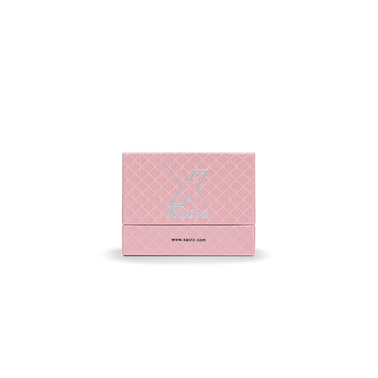 Emballages Cadeaux Luxueux Personnalisés Rose Argent Gaufrés Moyens avec Couvercle et Base