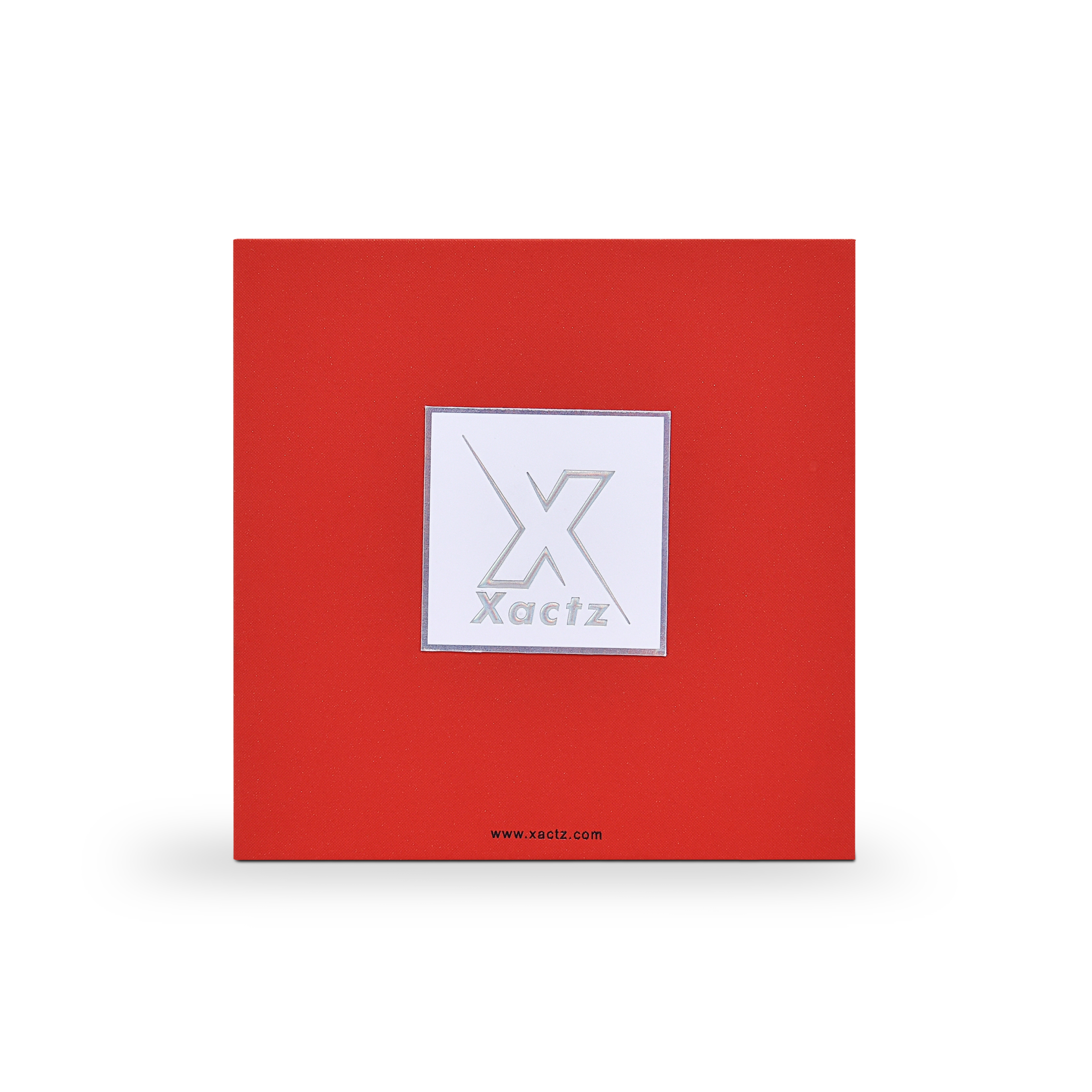 Boîte de luxe personnalisée avec couvercle et base rouges, emballage intérieur texturé multicouche