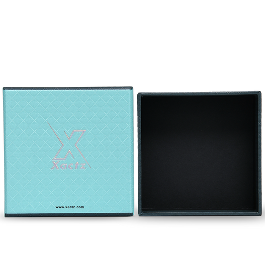 Luxuriöse maßgeschneiderte himmelblaue matte silberne geprägte quadratische Deckel-Boden-Verpackungsboxen
