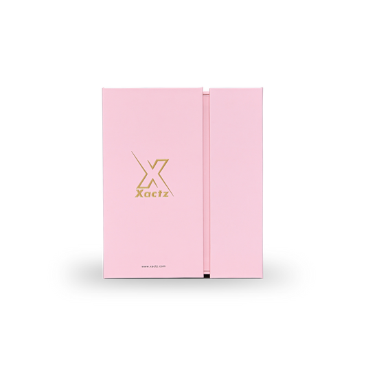 Boîte pliable rose de luxe personnalisée résistante aux rayures avec dorure à chaud pour emballage