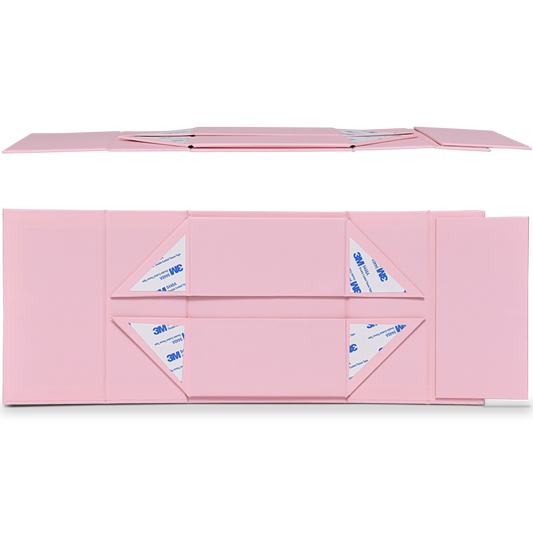 Luxuriöse maßgeschneiderte rosa faltbare Buchbox kratzfest Goldfolienverpackung