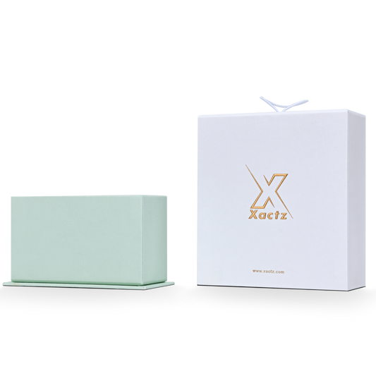 Luxuriöse maßgeschneiderte weiße Deckel- und Bodenbox mit strukturiertem elastischen Kordelverpackung