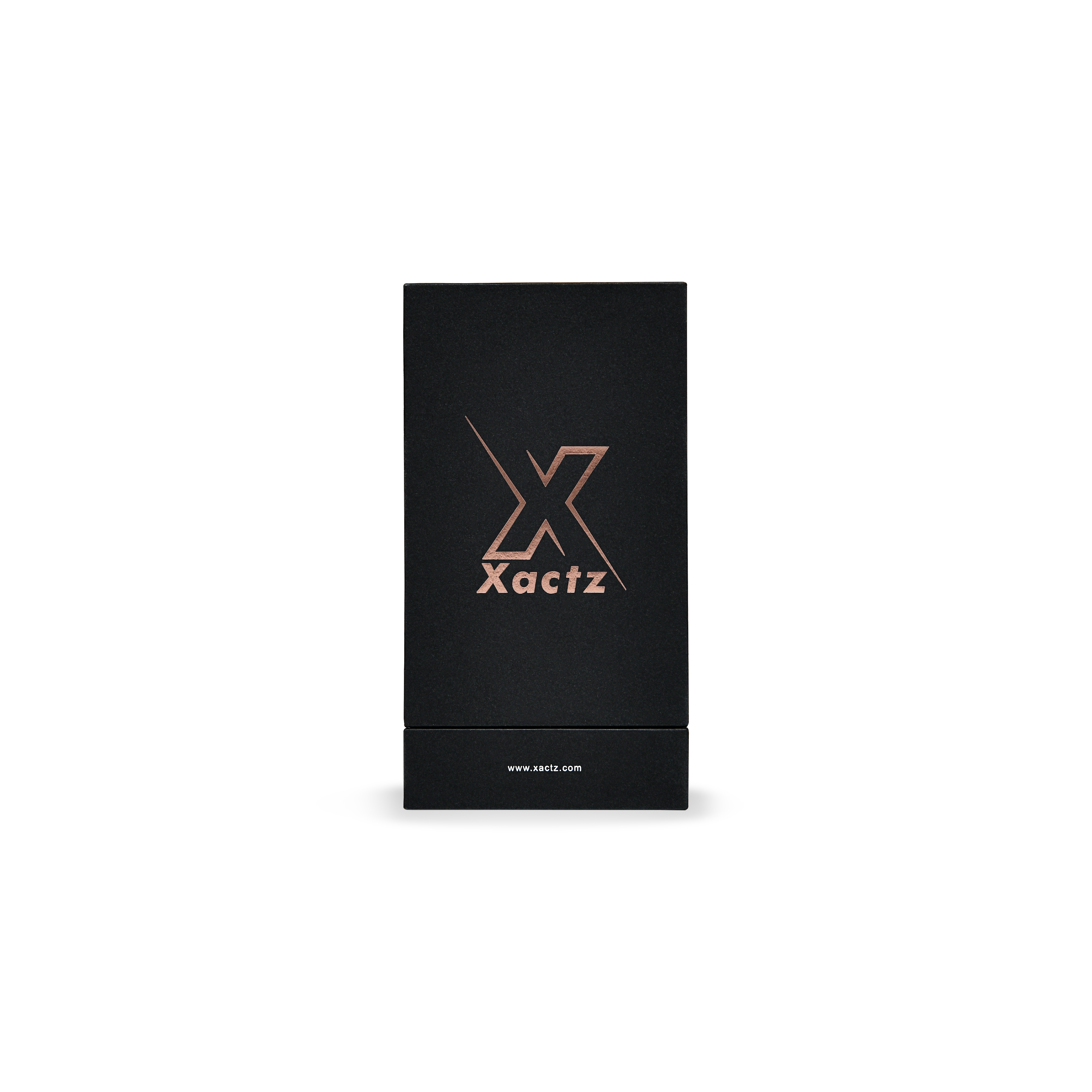 Boîtes cadeaux rigides extra hautes, de luxe, personnalisées, noires et or rose, estampées à chaud