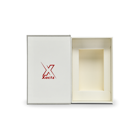 Luxuriöse maßgeschneiderte salbeigrüne Buchbox mit Lotus geprägtem rechteckigen Tray-Verpackung