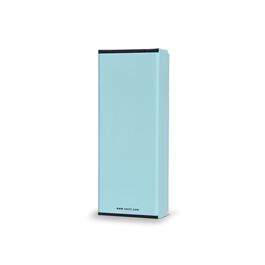 Coffrets Cadeaux Rayés Bleu Ciel de Luxe Personnalisés avec Gaufrage Discret | Boîte avec Couvercle et Base