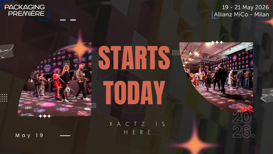 Packaging Première Milan 2026 starts today May 19 — Xactz is here at Allianz MiCO Milan 19–21 May 2026 luxury packaging exhibition