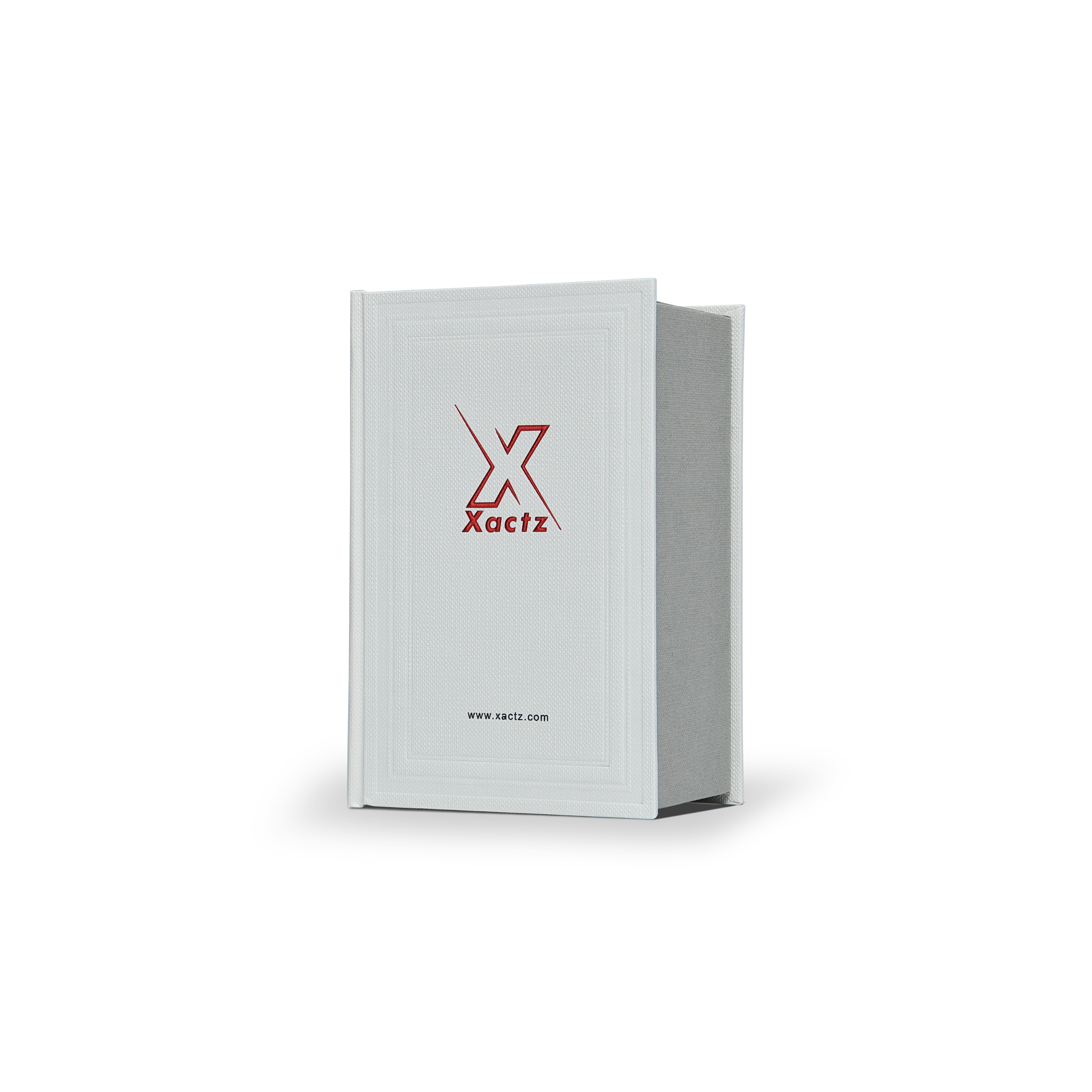 Beige Healing Aloe Embossed Red Gold Foil Book-Shaped Luxury Gift Box with Debossed Border Frame, Italian Imported Papers and Rectangular Inner Tray