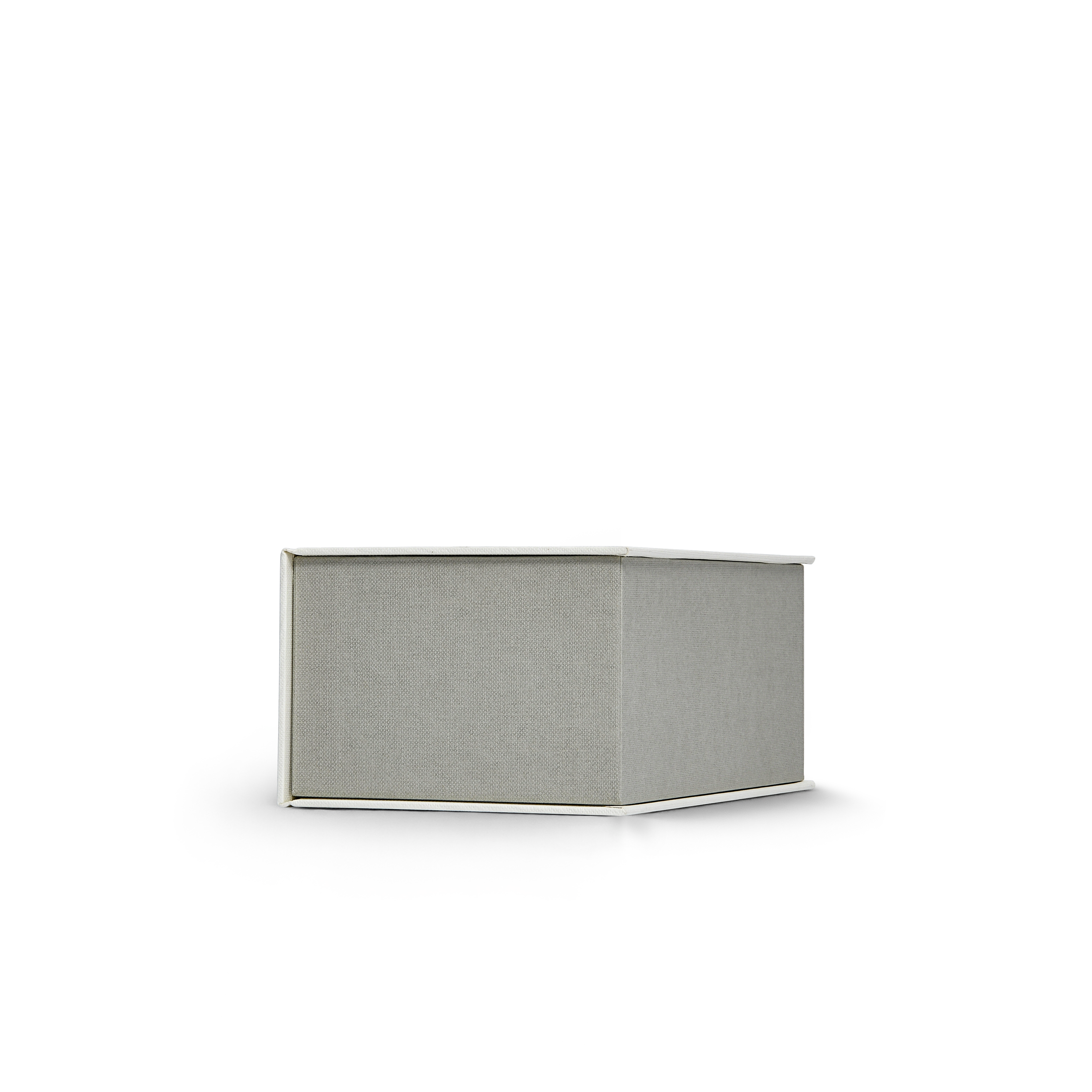 Cream Sage Grey Embossed Red Gold Foil Book-Shaped Luxury Gift Box with Elegant Lotus Texture and Black EVA Inner Tray