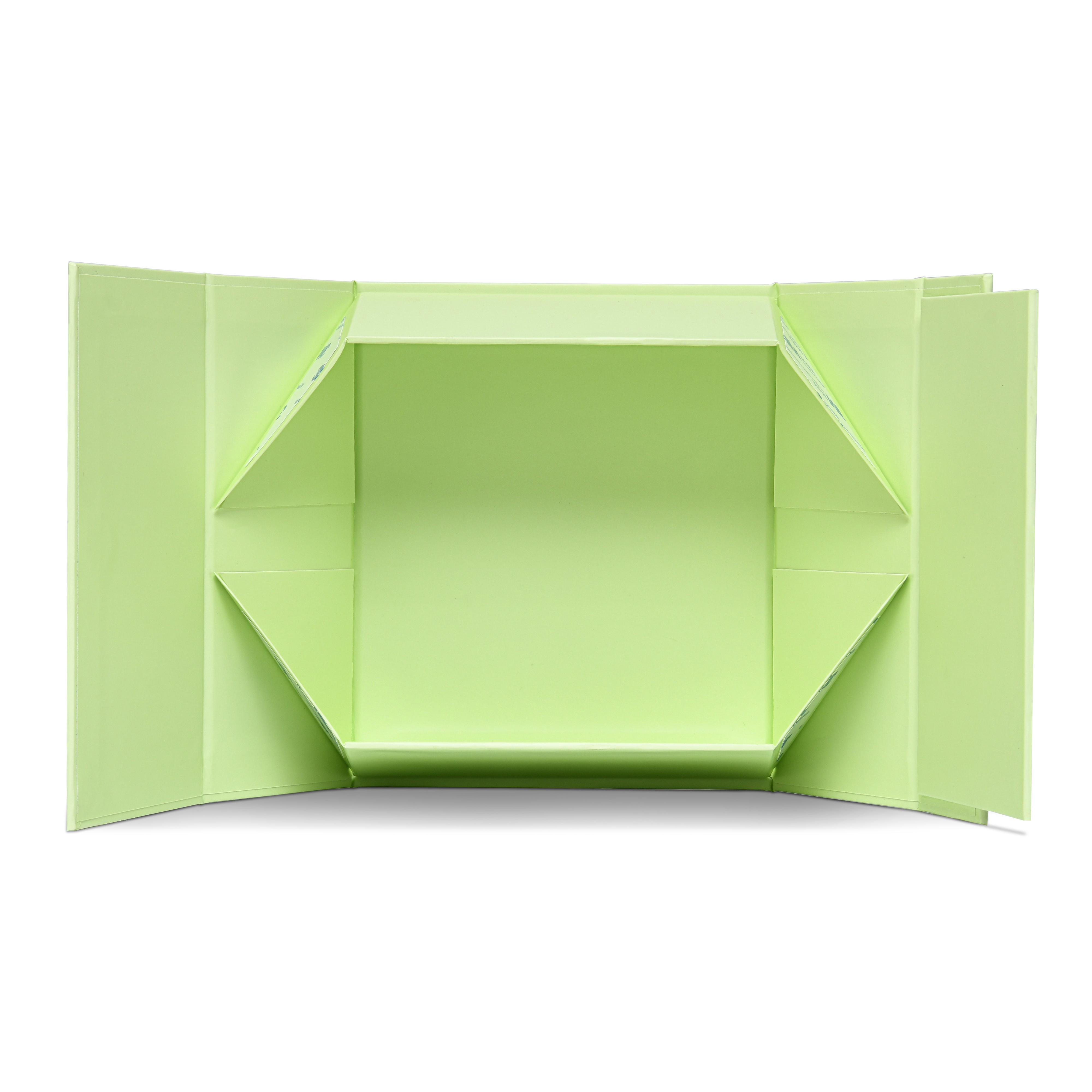 Elegant Light Green Embossed Gold Foil Foldable Book-Shaped Luxury Gift Box with Dual Copper Paper, Tactile Coating, and Dual-Layer Construction