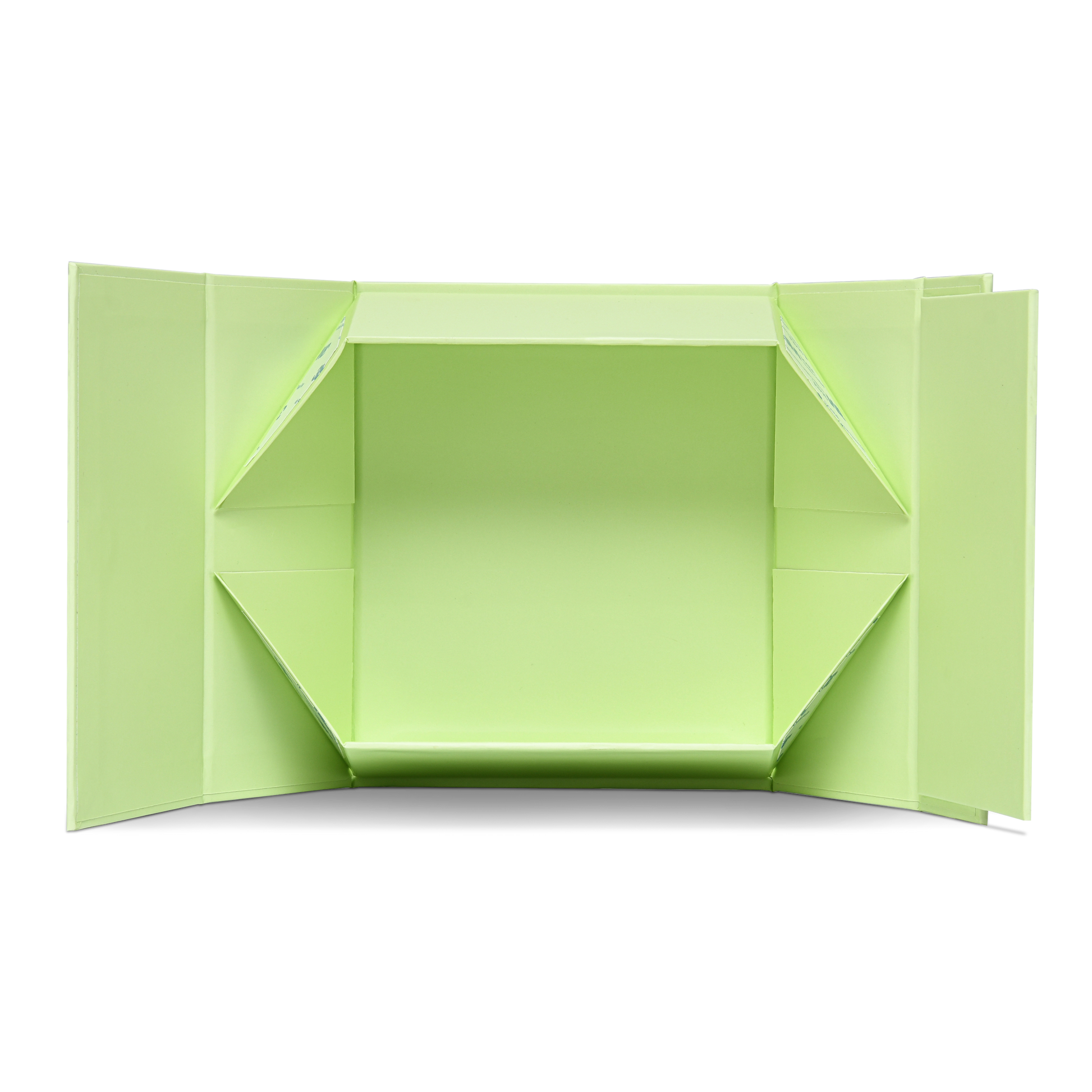 Elegant Light Green Embossed Gold Foil Foldable Book-Shaped Luxury Gift Box with Dual Copper Paper, Tactile Coating, and Dual-Layer Construction