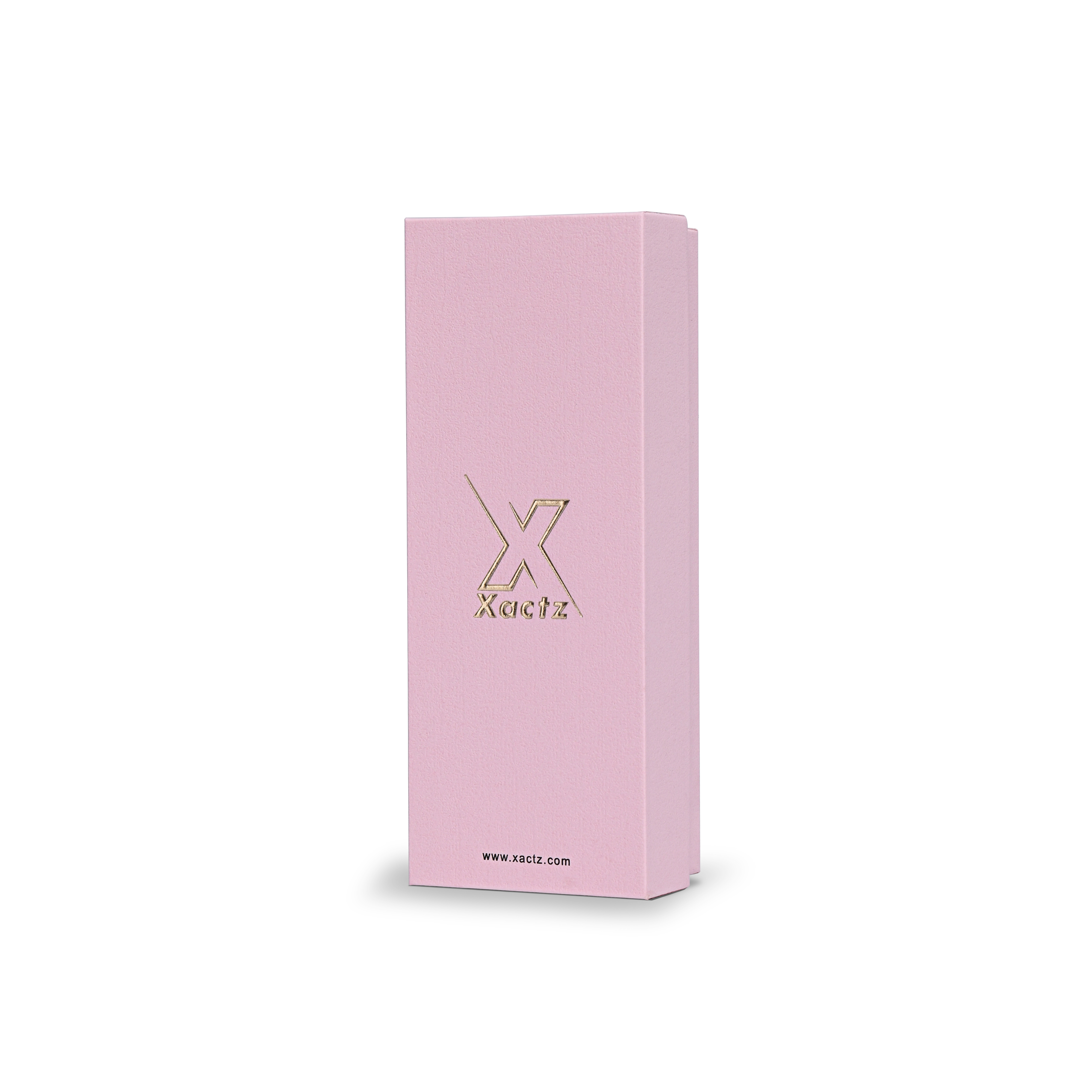 Elegant Pink Lid and Base Box with Embossed Gold Foil