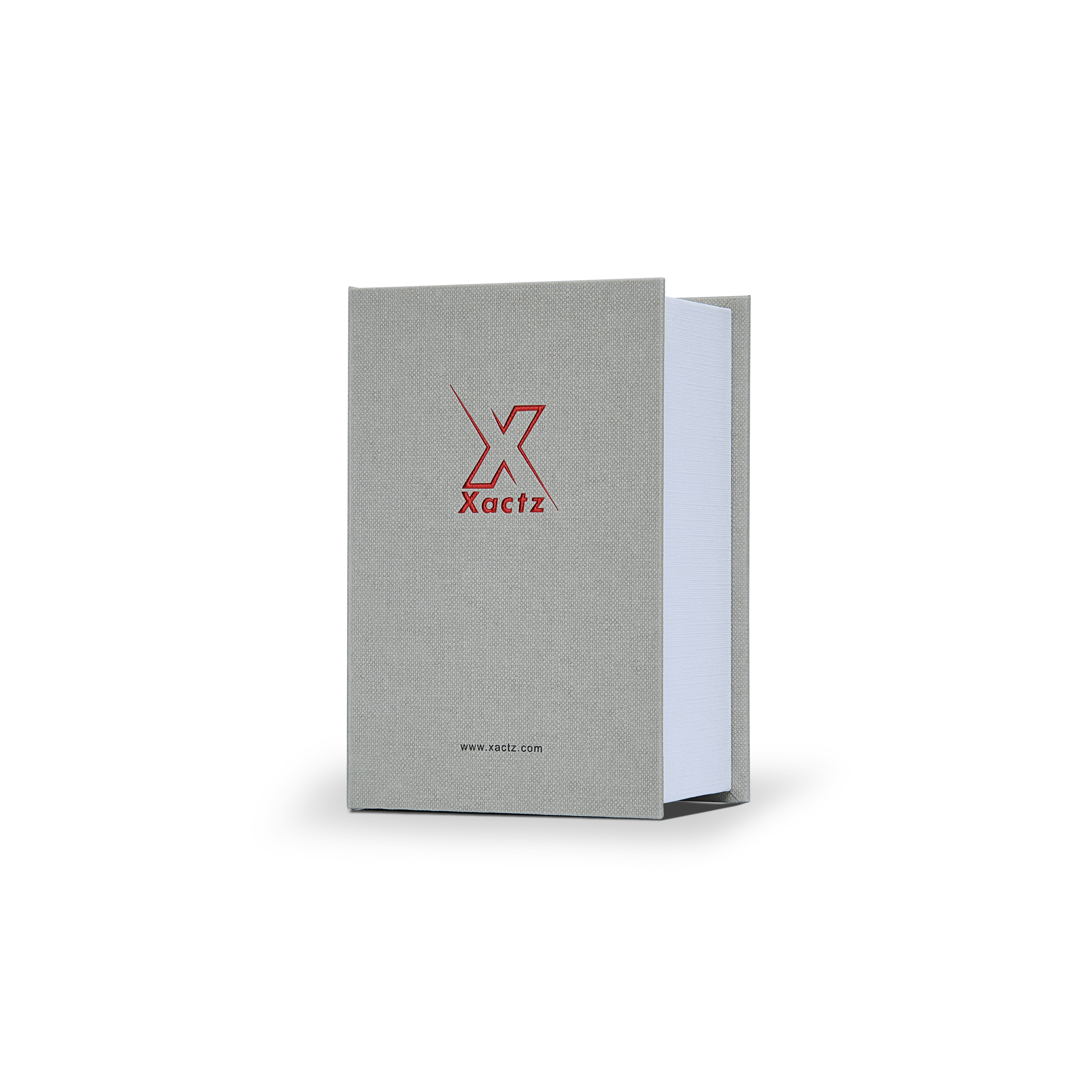 Healing Aloe White Embossed Red Gold Foil Book-Shaped Luxury Gift Box with Rectangular EVA Inner Tray