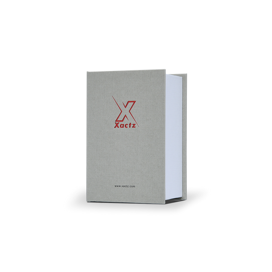 Healing Aloe White Embossed Red Gold Foil Book-Shaped Luxury Gift Box with Rectangular EVA Inner Tray