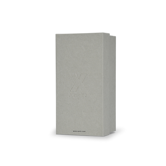 Luxurious Italian Gray Paper Logo Debossed Lid & Base Custom Packaging