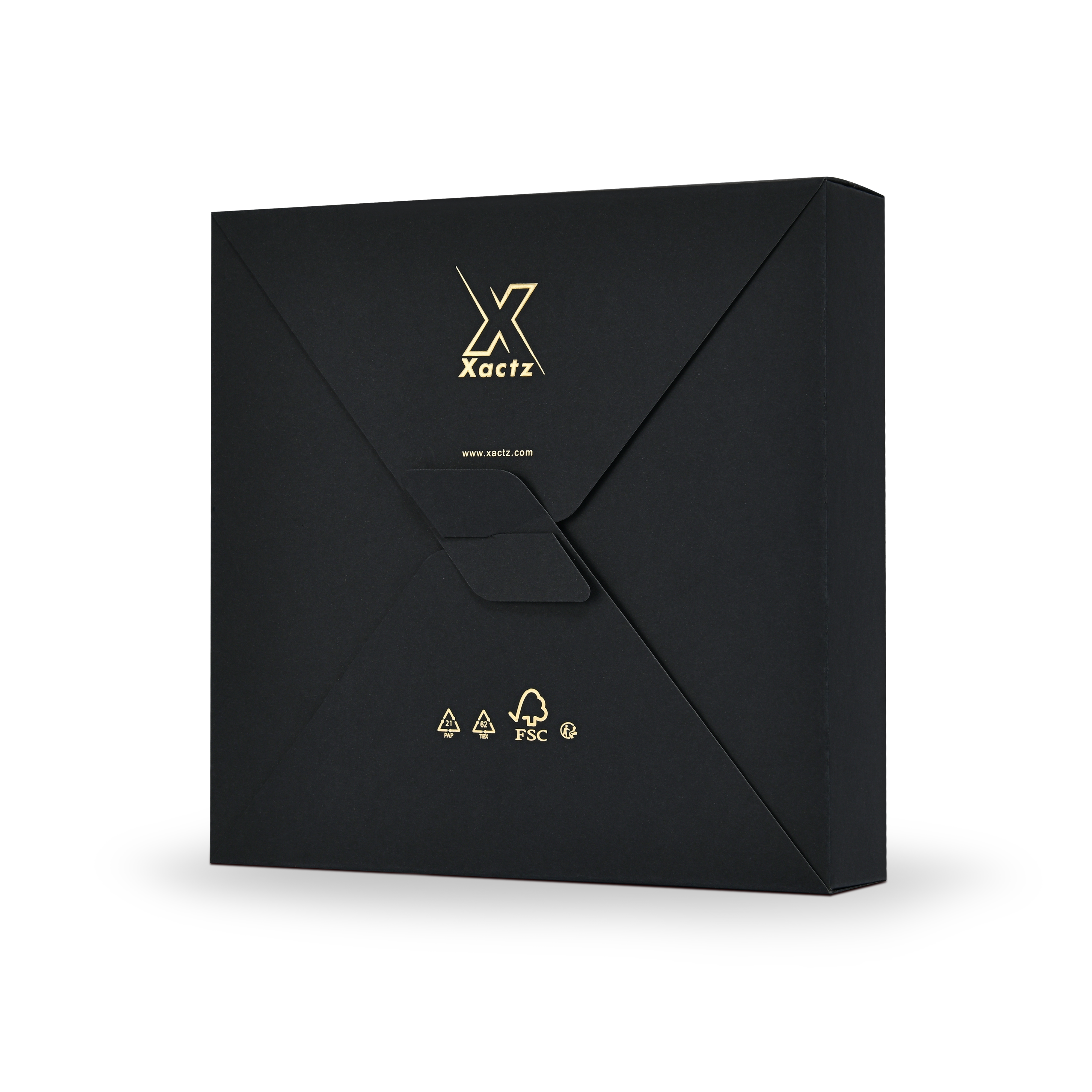Luxury Custom Black Envelope Box Compartment Insert Packaging
