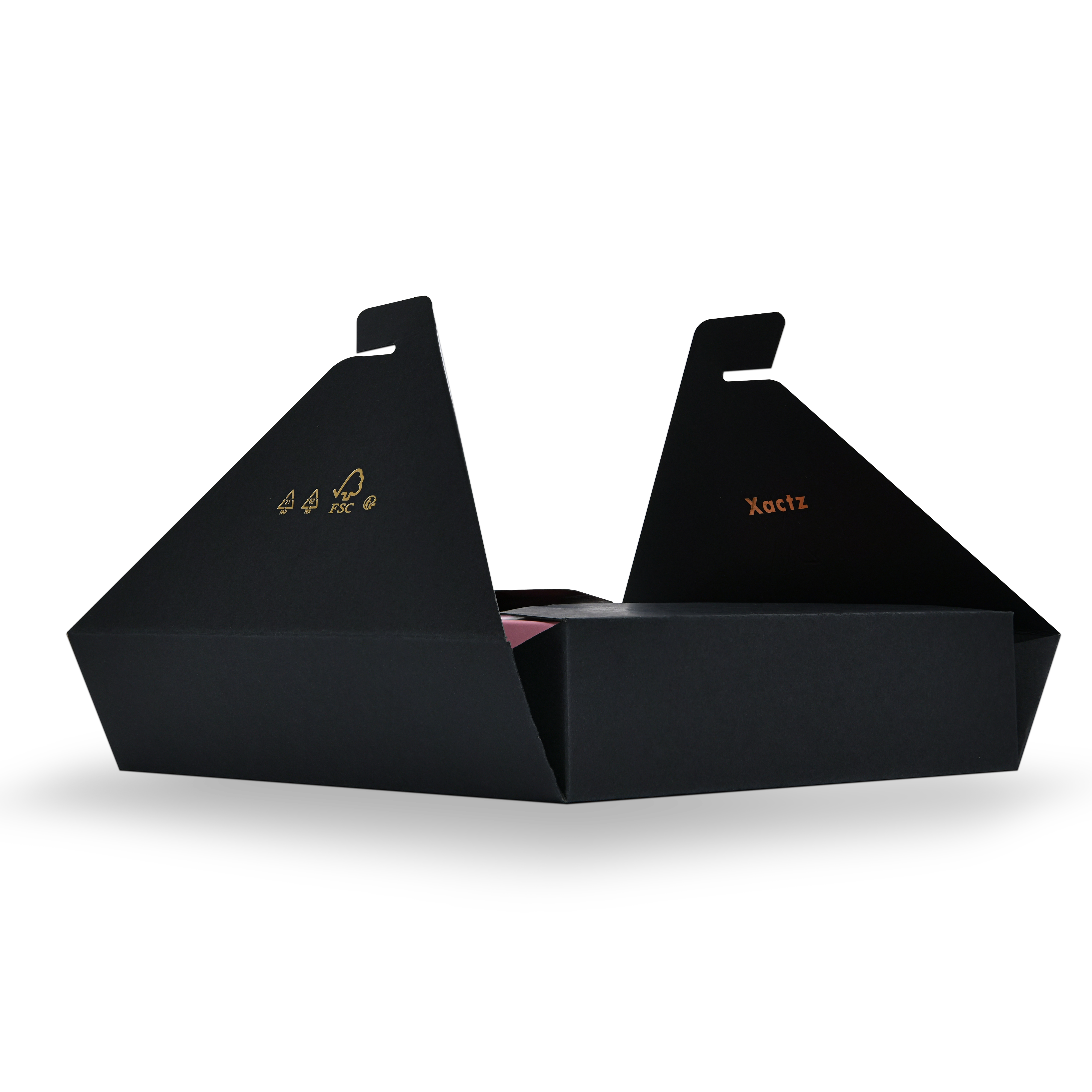 Luxury Custom Black Envelope Box Compartment Insert Packaging