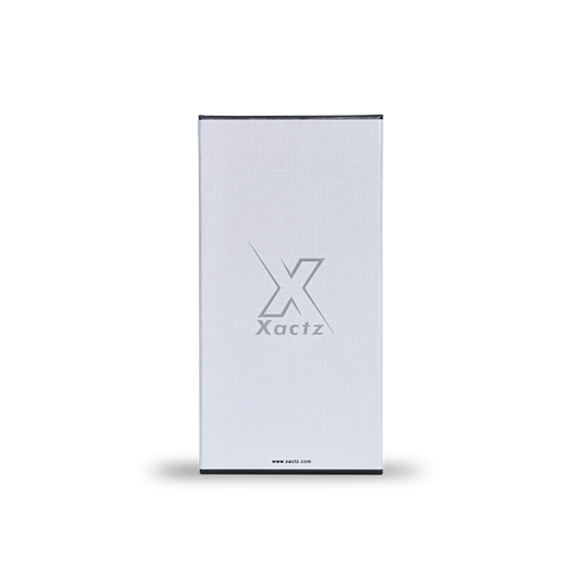 Matte Silver Embossed Detailed White Lid and Base Luxury Gift Box