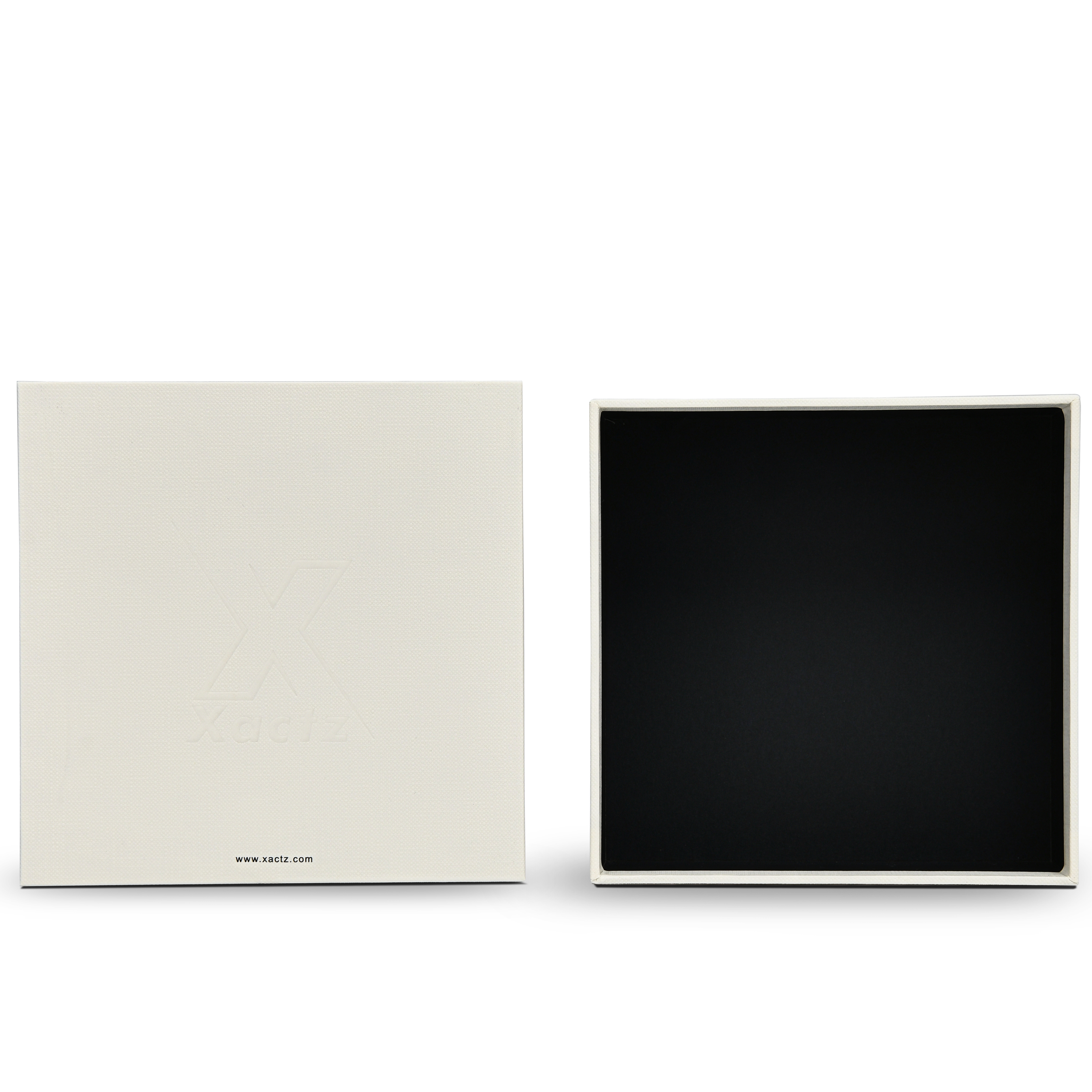 Off-White Lid and Base Luxury Packaging Box with Blind Embossed Finish