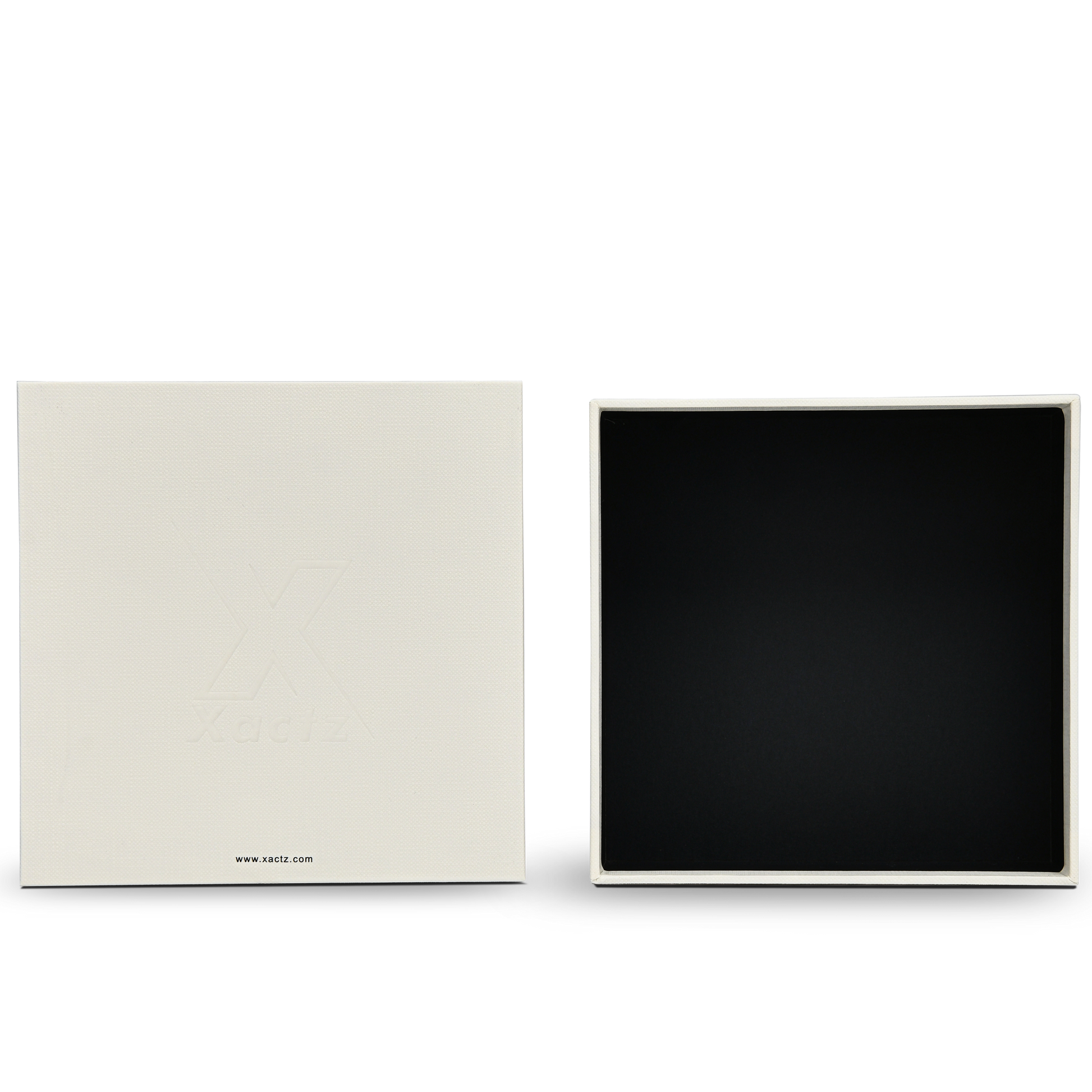 Off-White Lid and Base Luxury Packaging Box with Blind Embossed Finish