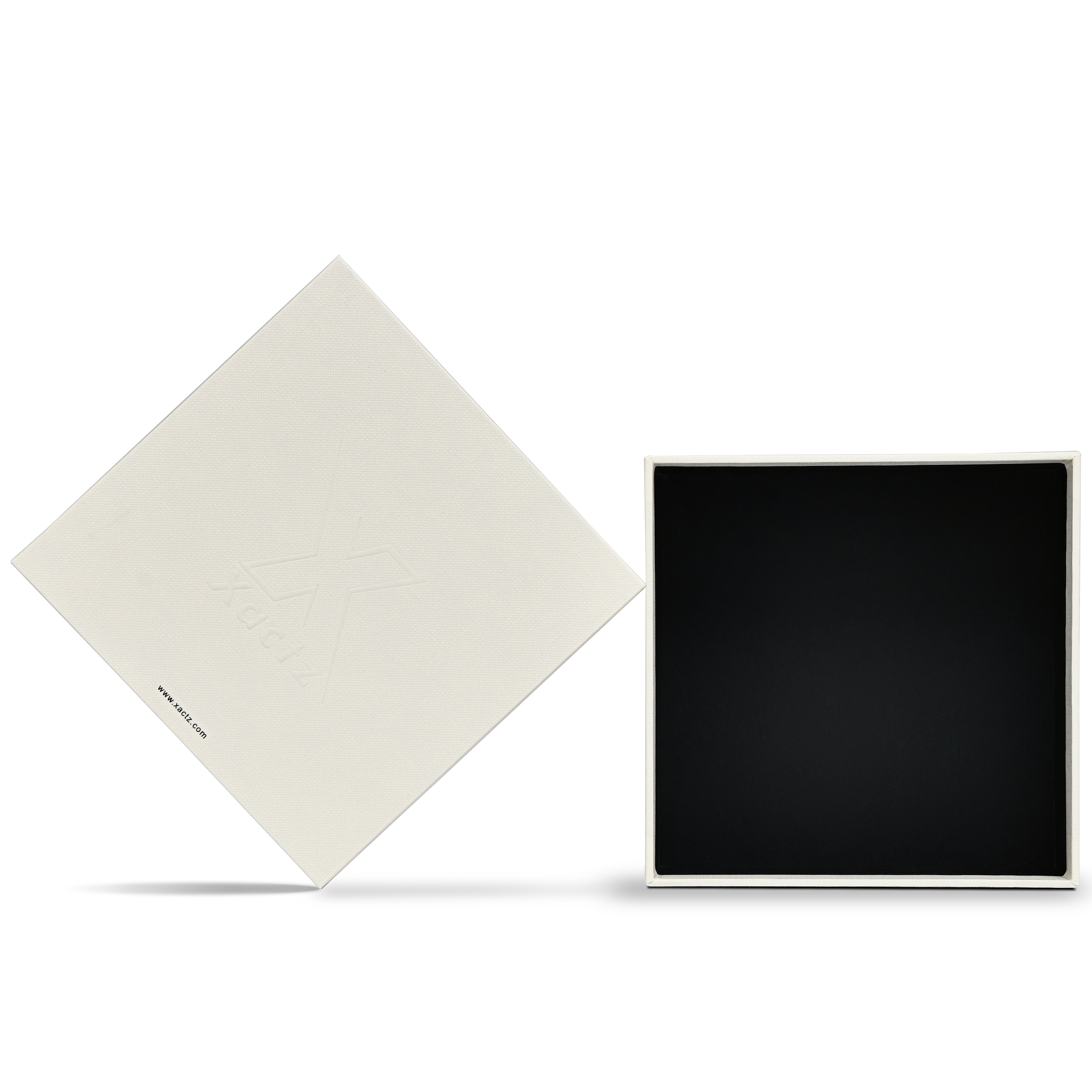 Off-White Lid and Base Luxury Packaging Box with Blind Embossed Finish