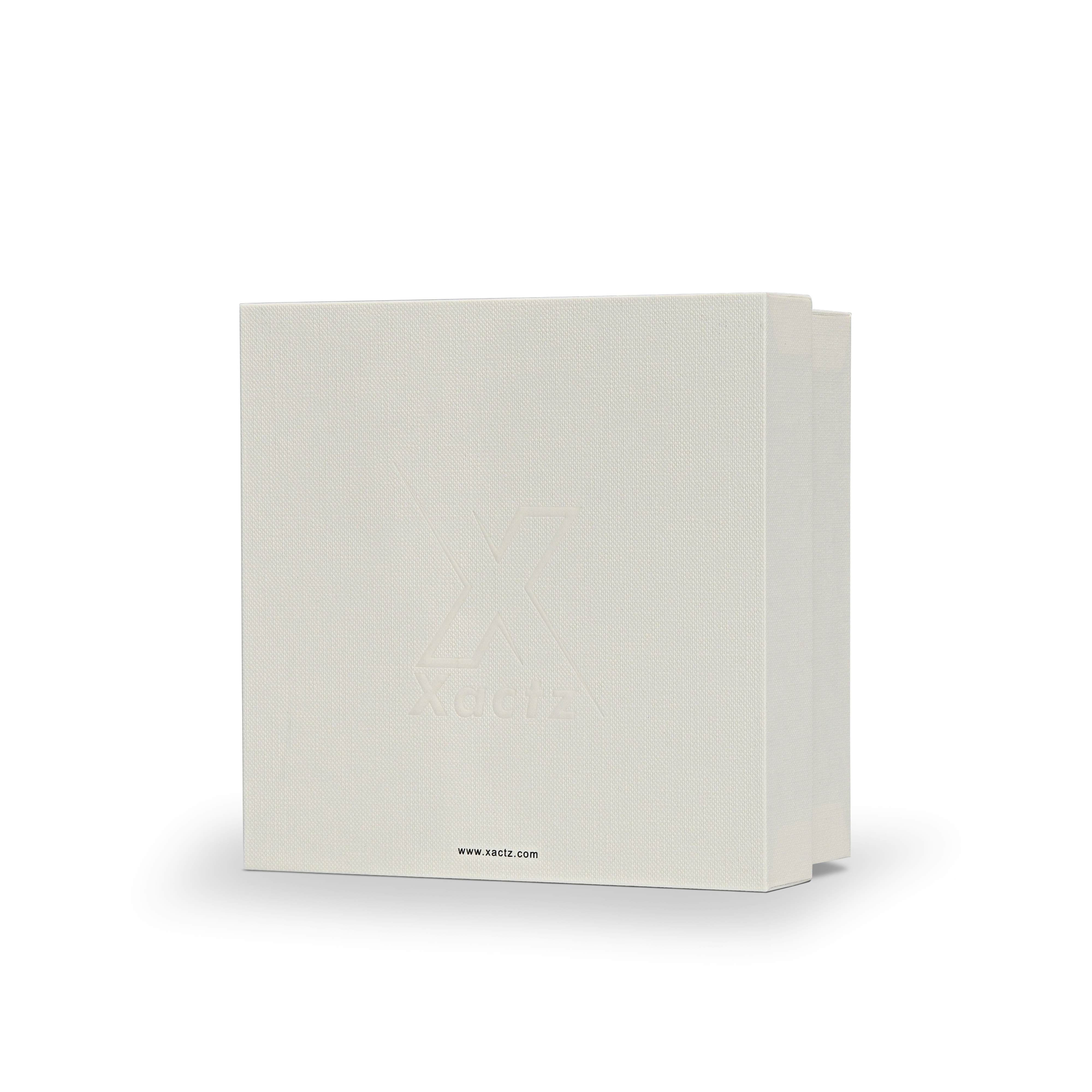 Off-White Lid and Base Luxury Packaging Box with Blind Embossed Finish